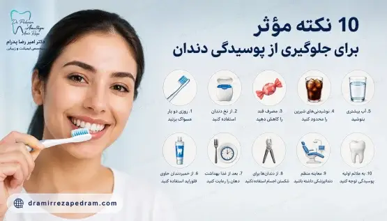 10 نکته جلوگیری از پوسیدگی دندان